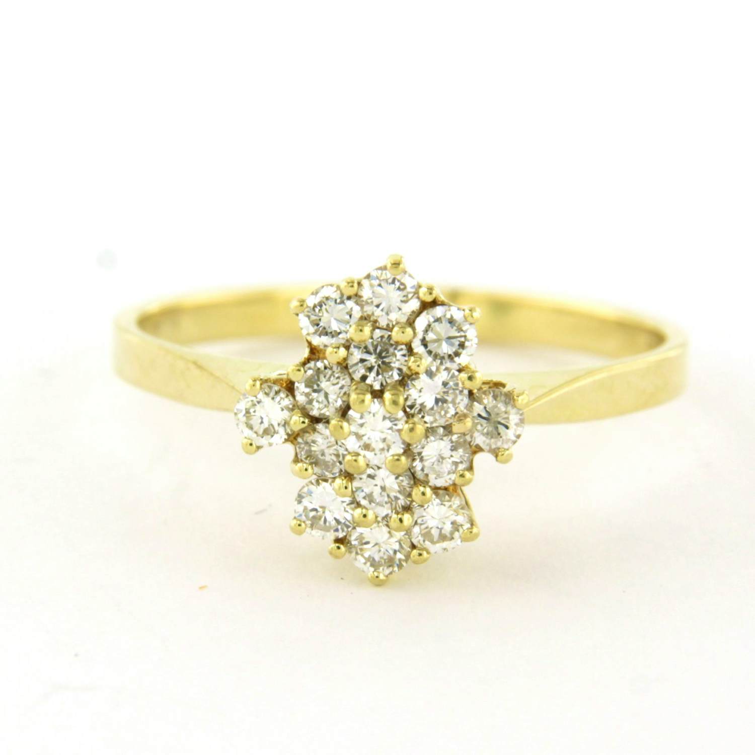 14k geelgouden ring met briljant geslepen diamant tot. 0.30ct – F/G - VS/SI kopen? Bied vanaf 325!