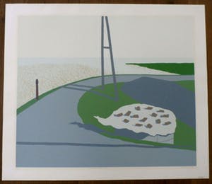 Doris Groeneveld - zeefdruk: kuilgrassilo (Westfriese zeedijk) -1978 kopen? Bied vanaf 45!