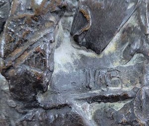 Hans Bayens - Speelse strandscène in brons kopen? Bied vanaf 1000!