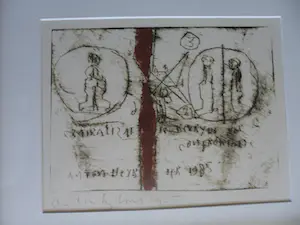 Anton Heyboer - Zeefdruk titel, Het systeem met de onschuld en figuren. kopen? Bied vanaf 1!