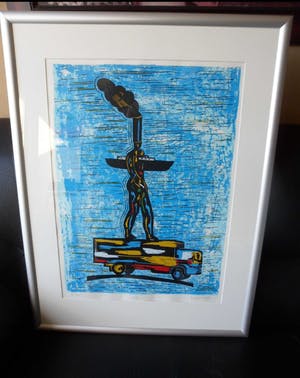 Hans Wap - Zeefdruk. Titel, "Cargo". kopen? Bied vanaf 45!