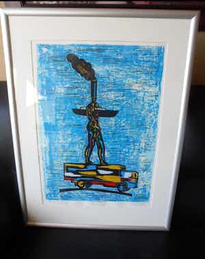 Hans Wap - Zeefdruk. Titel, "Cargo". verkocht voor € 45!