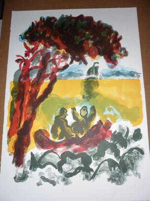 Jan Sierhuis - Litho, zonder titel kopen? Bied vanaf 50!