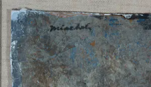 Jan Miechels - Acryl en collage, Kloof / Collage III - Ingelijst kopen? Bied vanaf 70!