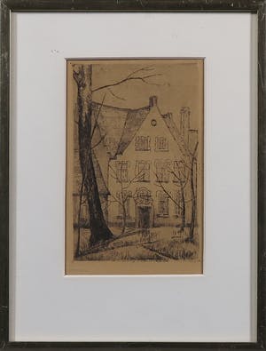 Niet of onleesbaar gesigneerd - Lot van vier dorp- en stadsgezichten kopen? Bied vanaf 1!