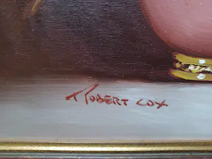 Robert Cox - Bloemstilleven in pot. kopen? Bied vanaf 45!