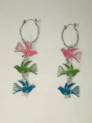 Corneille - Set van 2 kunstenaarsjuwelen : bloemen en vogels kopen? Bied vanaf 85!