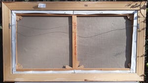 Klaas Werumeus Buning - Gezicht op het Binnenhof, olieverf op doek (mooi ingelijst, groot) kopen? Bied vanaf 1000!