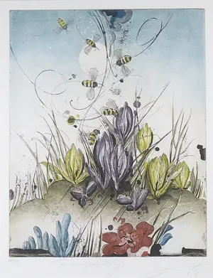 Rüdiger Brassel - Ets en aquatint, Frühlingsanfang - Ingelijst kopen? Bied vanaf 1!