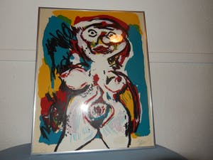 Karel Appel - Karel Appel - Woman against Yellow Wall kopen? Bied vanaf 495!
