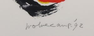 Theo Wolvecamp - Zeefdruk, Compositie met zwart, geel en rood - Ingelijst kopen? Bied vanaf 200!