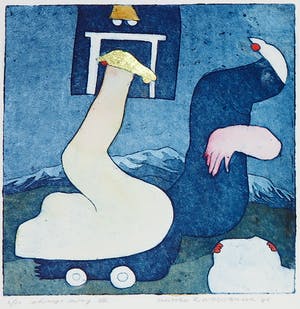 Michel van Overbeeke - Kleurenets met bladgoud, Always Away III kopen? Bied vanaf 1!