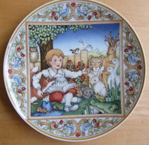 Villeroy & Boch - wandbordjes 4x Kinderträume Kinderkankerfonds kopen? Bied vanaf 16!