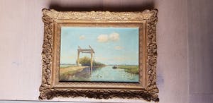 Willem Weissenbruch - olie op doek, bruggetje aan vaart, gesigneerd kopen? Bied vanaf 1675!