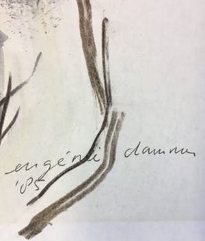 Eugenie Dammer - Abstract zonder titel / 1985 / Tekening (gemengde techniek) kopen? Bied vanaf 100!