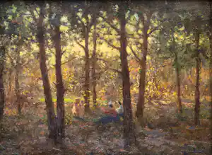 Gijsbertus Derksen - Gezin in het bos vendu pour 285€ !