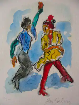 Jan Sierhuis - Piezo/zeefdruk , Titel: Flamenco verkauft für € 40!