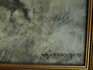 Theodorus van Oorschot - Ingelijst, olieverf op doek , Brabants landschap met paard - ca. 1940-1950 kopen? Bied vanaf 100!