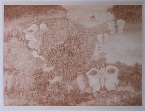 Niet of onleesbaar gesigneerd - Tekening, Surrealistische compositie kopen? Bied vanaf 1!