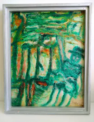 Pieter Haan - (1926 - 2015) expressionistisch, abstract werk in olieverf kopen? Bied vanaf 1!