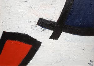 Phil Grisel - 71 II, olieverf op hardboard (ingelijst) kopen? Bied vanaf 150!