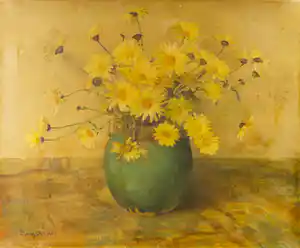 Frans Oerder - Olieverf op doek, Vaas met bloemen verkauft für € 750!