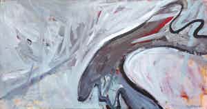 Cor Knops - Acryl op doek, Abstracte compositie (Zeer groot) verkocht voor € 100!