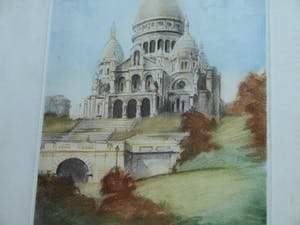Niet of onleesbaar gesigneerd - Ets , “Sacre Coeur, Parijs” – gesigneerd kopen? Bied vanaf 10!