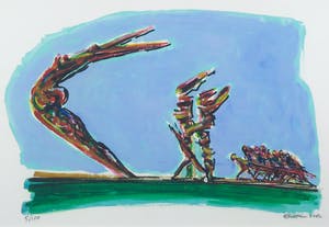 Erwin de Vries - Litho, Zonder Titel - Ingelijst kopen? Bied vanaf 100!