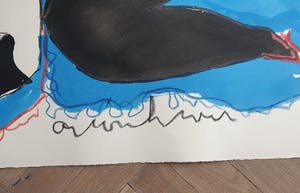 Anton Heyboer - Twee Can Can Danseressen - Gouache en krijt - Jaren 90 kopen? Bied vanaf 295!