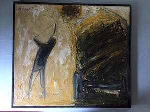 Staf Van Elzen - Abstracte voorstelling - Olieverf op Doek, Ingelijst kopen? Bied vanaf 200!