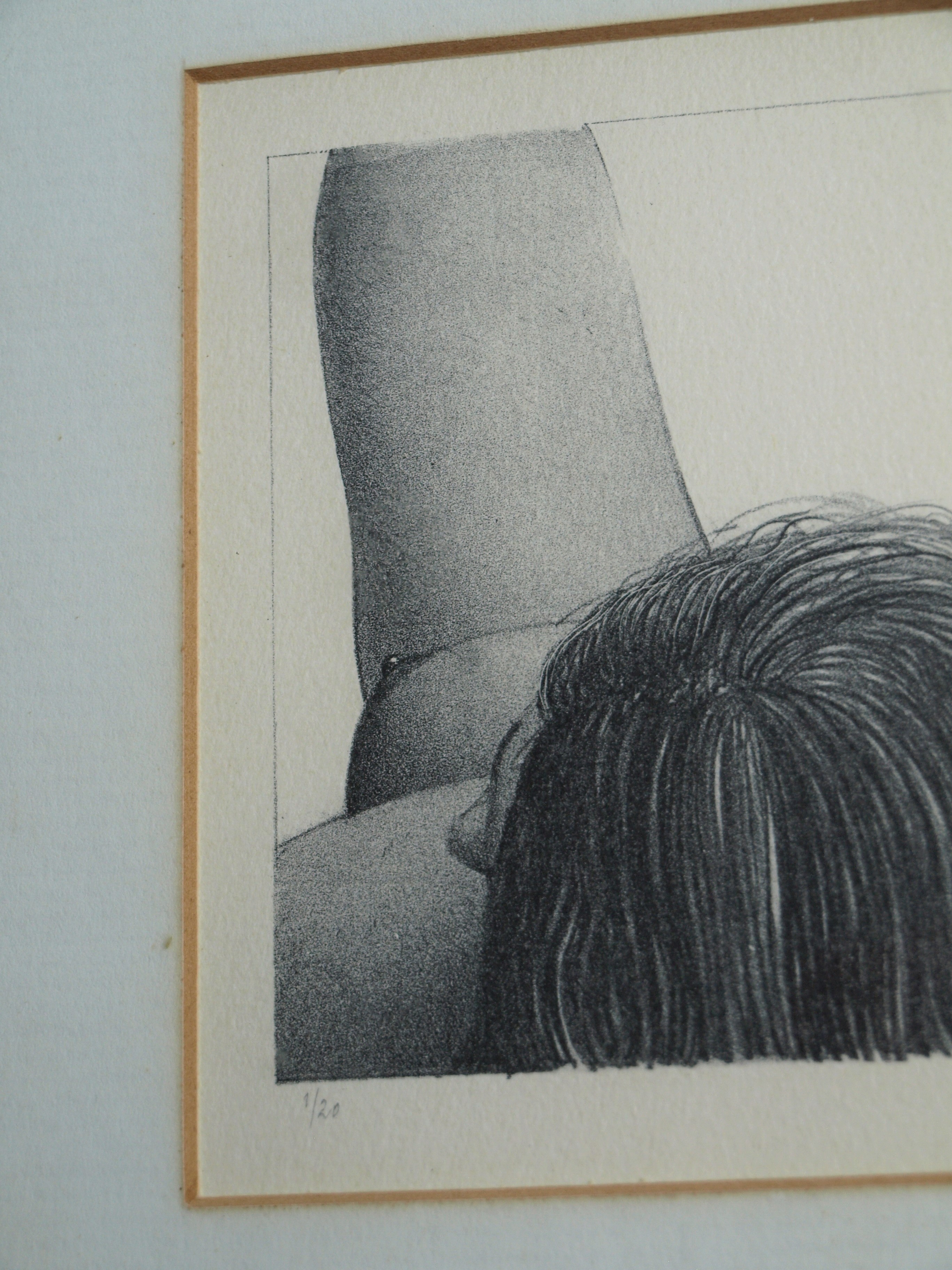 Niet of onleesbaar gesigneerd - Litho, Naakte vrouw – gesigneerd & ingelijst – nr 1/20 - 1981 kopen? Bied vanaf 1!