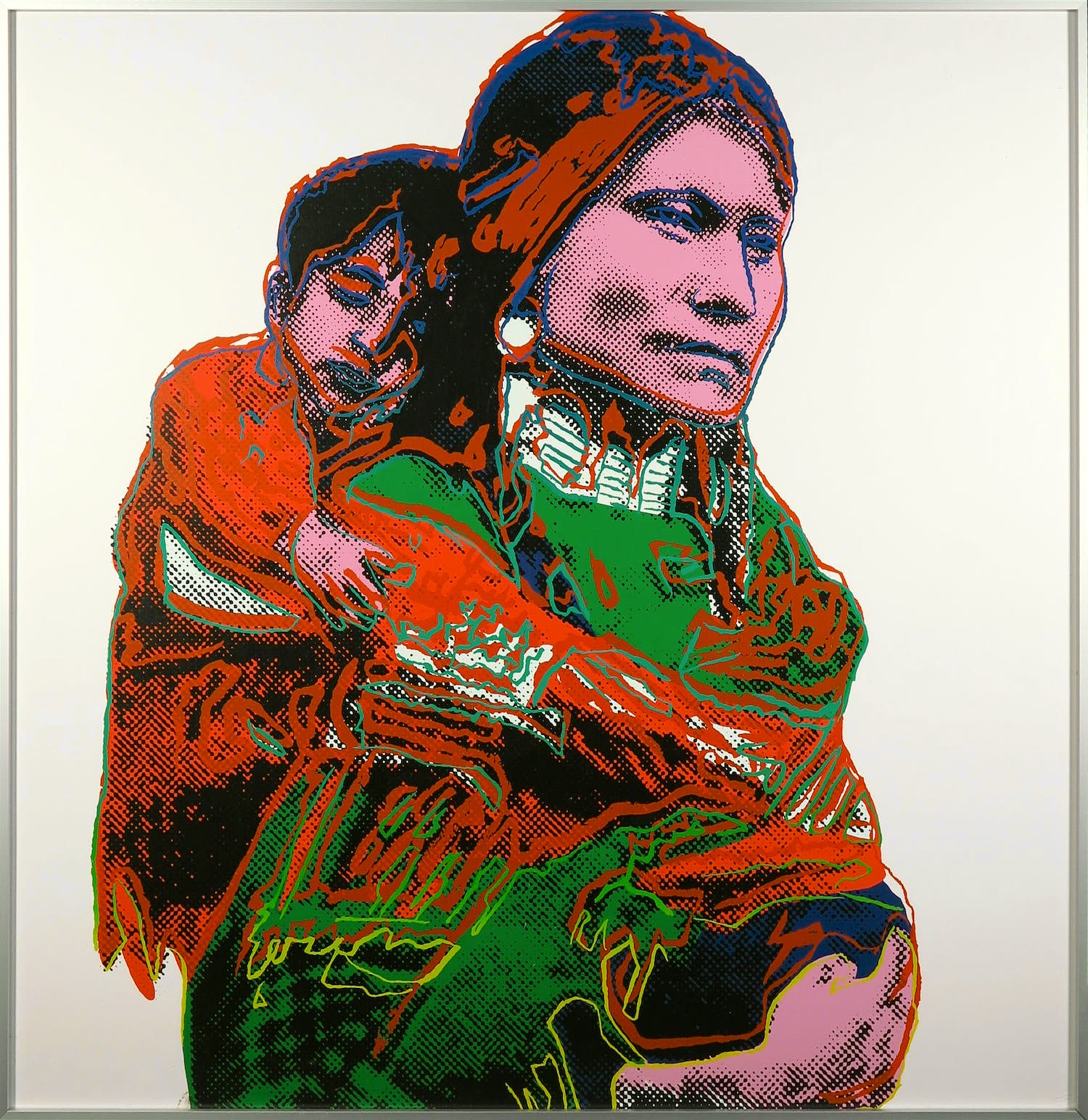 Andy Warhol - Mother & Child uit de serie Cowboys & Indians - Ingelijst verkocht voor € 1!
