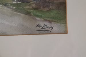 Jos Leurs - Aquarel landschap kopen? Bied vanaf 100!