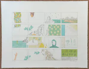 Theo Kley - Memory-achtige voorstelling, litho kopen? Bied vanaf 40!