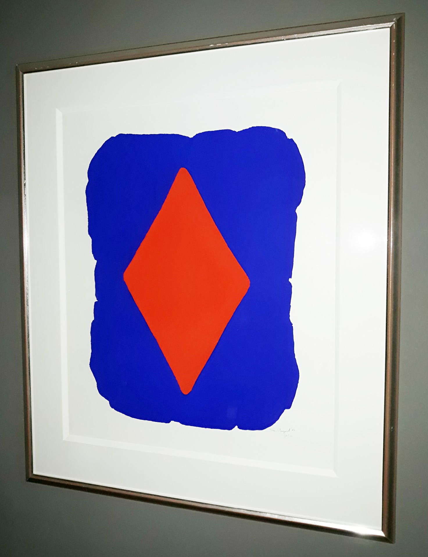Bram Bogart - Geometrisch abstracte compositie, zeefdruk (prachtig ingelijst, groot) kopen? Bied vanaf 1!