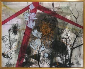 Knikov - Pastel, houtskool en acryl op papier, Zonder titel - Ingelijst (Zeer groot) kopen? Bied vanaf 150!