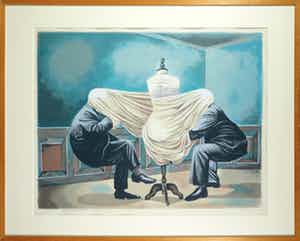 Hans Spiegeler - Zeefdruk, Ultieme ceremonie - Ingelijst (Groot) verkocht voor € 35!