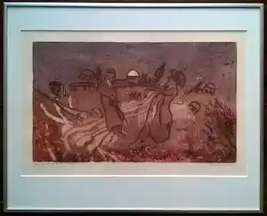 Marcus van Loopik - ode aan Marc Chagall – gesigneerde ets verkauft für € 50!