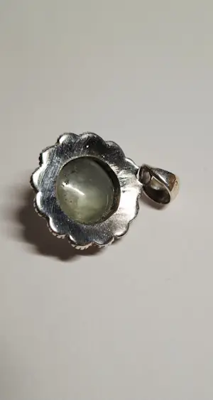Nieuwe zilveren hanger met Indiase mosagaat kopen? Bied vanaf 50!