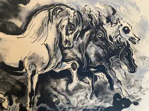 Emil Kotrba - kleurenlitho van paarden kopen? Bied vanaf 30!