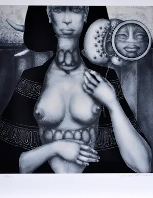 Jef van Tuerenhout - De Spiegel - Zeefdruk - Gesigneerd - 54x42 cm - 1977 kopen? Bied vanaf 90!