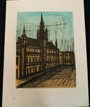 Bernard Buffet - Brussels City Hall. Lithografie. kopen? Bied vanaf 29!