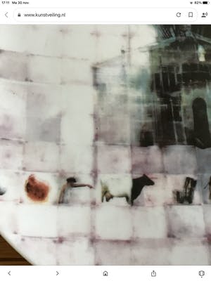 Chris Berens - Kunstbord ,Schoonhoven keramiek, Molen De Dikkert Amstelveen kopen? Bied vanaf 15!