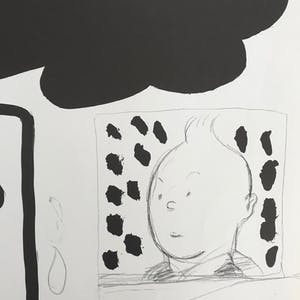 Reinier Lucassen - Gesigneerde litho - "KUIFJE" - 1966 - 22/50 - zelden aangeboden! kopen? Bied vanaf 75!