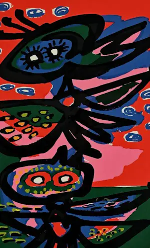 Anton Rooskens - Ingelijste litho: 'Abstract' - 1973 kopen? Bied vanaf 399!