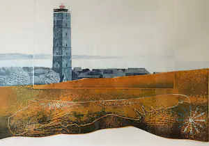 Ronald Beumer - Tweeluik kleuretsen met gezicht op een vuurtoren kopen? Bied vanaf 150!