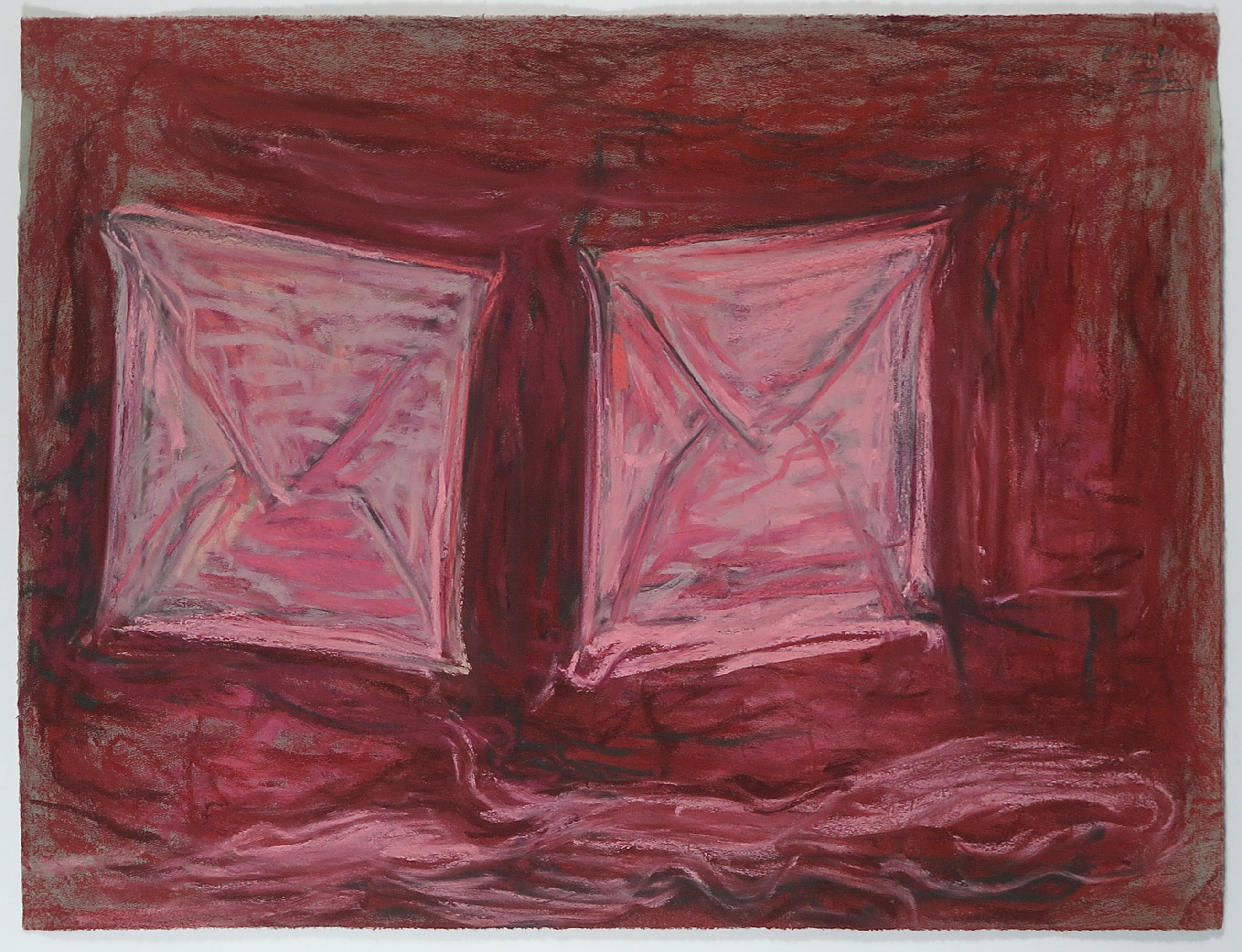 Frank van den Broeck Pastelkrijt, Een paar brieven Ingelijst Verkocht Kunstveiling.nl Frank van den Broeck Pastelkrijt, Een paar brieven Ingelijst Verkocht Kunstveiling.nl