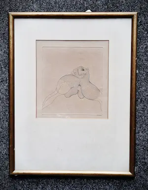 Hans Bellmer - Intrigerende - Hors Commerce - erotische Ets "la Cephalopode" - gesigneerd kopen? Bied vanaf 84!