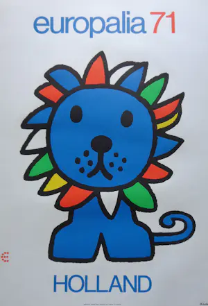 Dick Bruna - EUROPALIA '71. HOLLAND / LITHO-AFFICHE / 64x45cm / 1971 kopen? Bied vanaf 45!